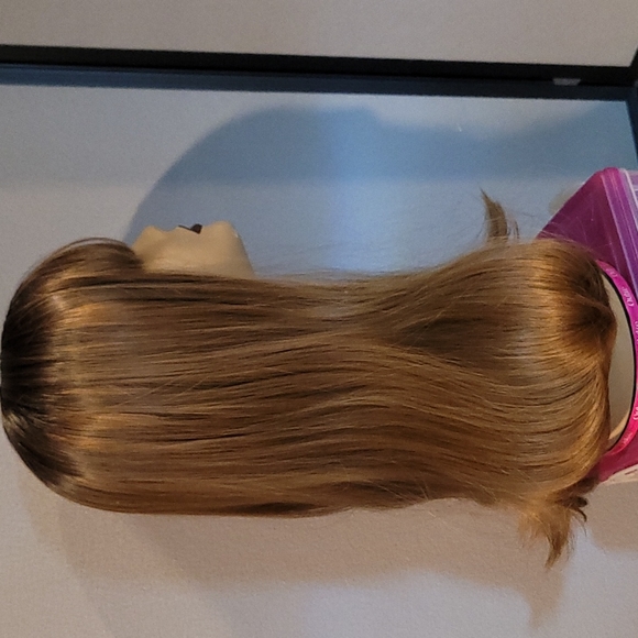 Long Light Brown Wig with Bangs and Flipped Ends - Picture 2 of 6
